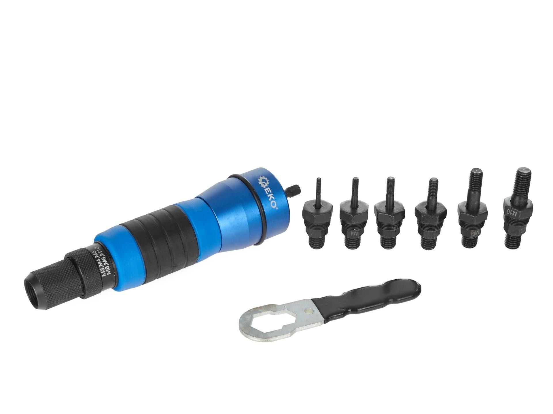 Remachadora de tuercas remachables M3-M10, adaptador para destornillador, taladro, 8 uds. - Imagen 3