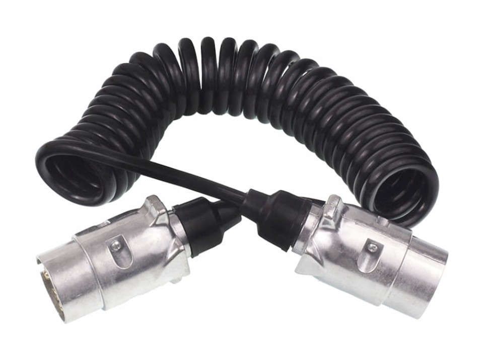 Cable espiral 7/12v, clavijas metálicas, longitud de trabajo máx. 3m - Imagen 4