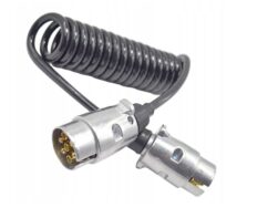 Cable espiral 7/12v, clavijas metálicas, longitud de trabajo máx. 3m