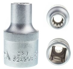 Vaso 8 mm llave de vaso de 12 puntas 1/2" fuerte ASTA