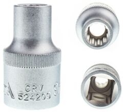 Vaso 9 mm llave de vaso 12 puntas 1/2" fuerte ASTA