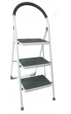 ESCALERA DE 3 PELDAÑOS HOME ACERO PLEGABLE 150kg ESCALERA ANTIDESLIZANTE