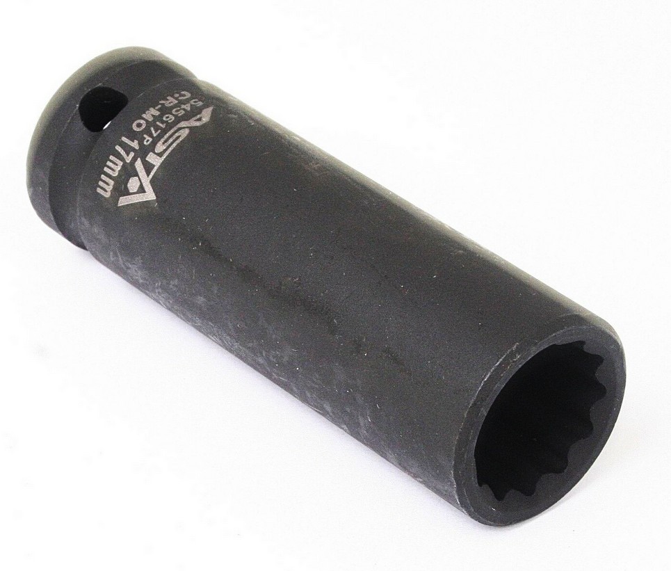 Vaso de impacto largo 17mm Llave de vaso de 12 caras 1/2' ASTA