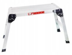 Plataforma, plataforma de aluminio, 69x30cm, altura 50cm, capacidad de carga 150kg