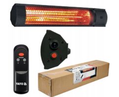 Calentador de infrarrojos para terraza 2000W Calefactor con mando a distancia, YATO