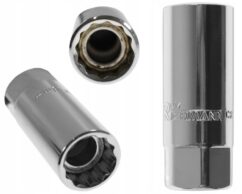 Vaso para llave de vela con imán 16 mm, 12 puntas
