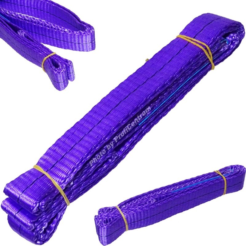 Eslinga de cinturón 1T. Certificado de 1m x 30mm Empresa polaca CE VGS Cinturón sin fin morado