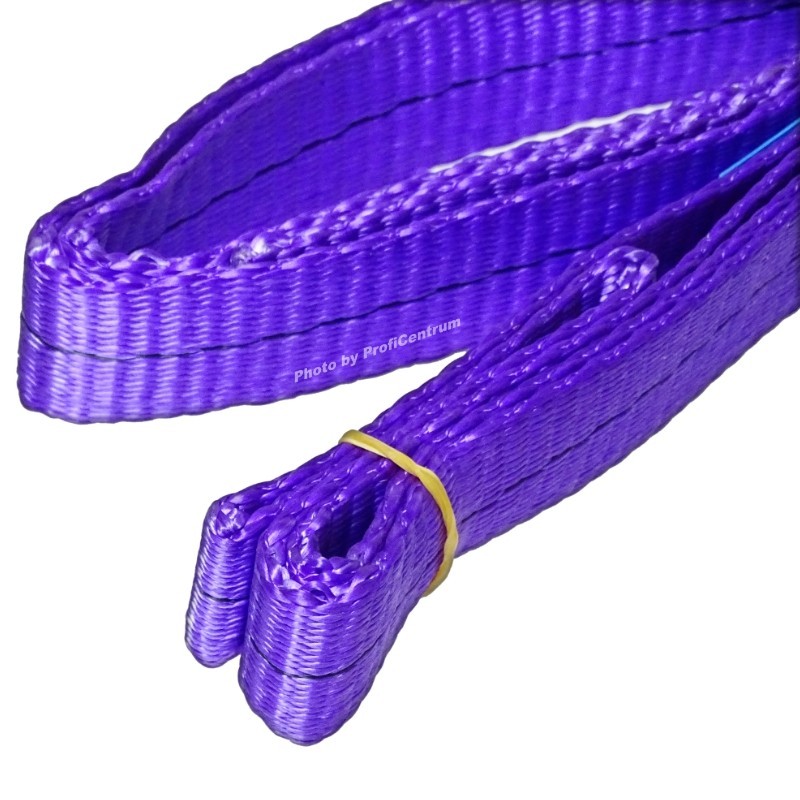 Eslinga de cinturón 1T. Certificado de 1m x 30mm Empresa polaca CE VGS Cinturón sin fin morado - Imagen 5