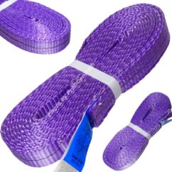 Eslinga de cinturón 1T. Certificado de 2 m x 30 mm Empresa polaca CE VGS Cinturón sin fin morado