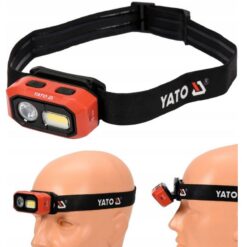 LÁMPARA DE CABEZA LED 480lm SENSOR DE MOVIMIENTO BATERÍA DE IONES DE LITIO 3.7V 1400mAh IP54