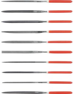 Limas de aguja para metal 4x160mm Precise 10 uds. Juego de limas de aguja, acero GCr15