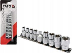 LLAVES VASO TORX TORXY E5-E16 9uds. 1/4'+3/8'+TIRA, CrV YATO