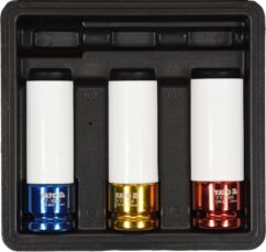 JUEGO DE VASOS DE IMPACTO PARA LLANTAS DE ALUMINIO 17, 19, 21 MM