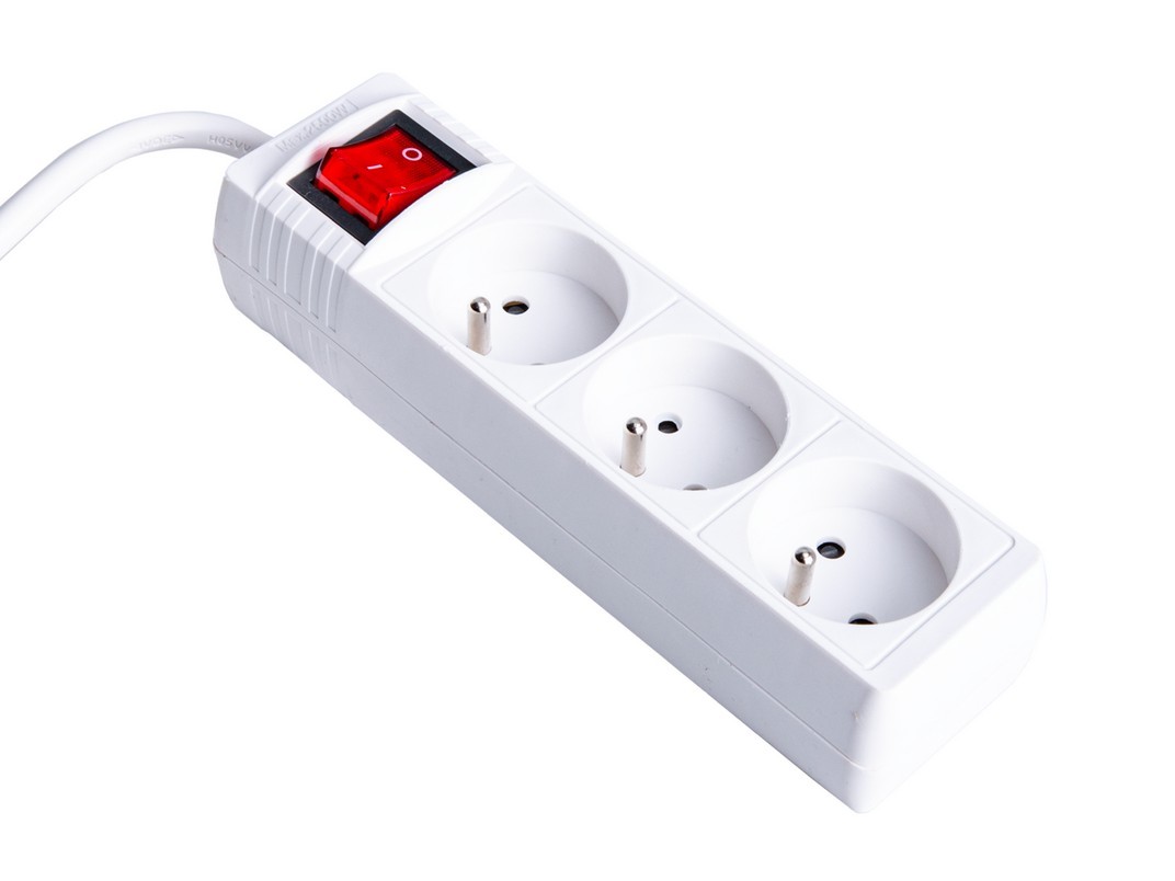 Alargador eléctrico, 3 enchufes, 5 m, regleta blanca - Imagen 5