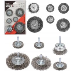 Cepillos de alambre para taladro, juego de 6, Yato Inox