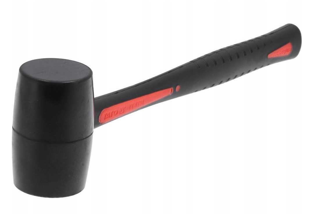 Martillo de goma 50mm, mango de fibra de vidrio 440g. Yato de 340 mm - Imagen 3