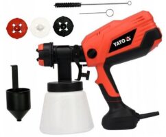 PISTOLA DE PINTURA ELÉCTRICA 3 BOQUILLAS 1.5+1.8+2.2mm 600W CAUDAL 1L/MIN