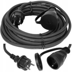 CABLE ALARGADOR JARDÍN CONSTRUCCIÓN NEGRO 3x1,5mm 10m