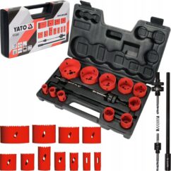 JUEGO CORONA CORONA BIMETÁLICA BIMETÁLICA PARA MADERA METAL 19-76mm 15 ELEMENTOS.