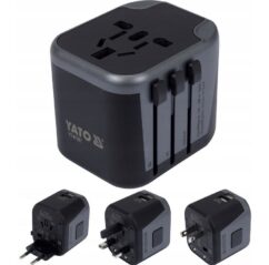 ADAPTADOR DE VIAJE ADAPTADOR 150 PAISES 2xUSB CARGADOR USA UK EU