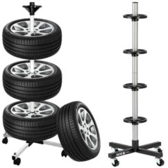 SOPORTE DE RUEDA COLGADOR MÓVIL PARA NEUMÁTICOS LLANTAS 100 kg. SOBRE RUEDAS