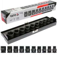 DADOS DE IMPACTO CORTOS 10-22mm JUEGO DE VASOS 10uds. 1/2'