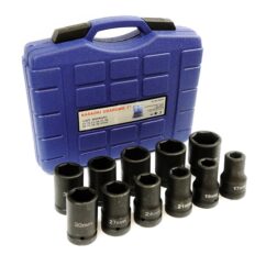 DADOS DE IMPACTO 17-41mm 1” JUEGO DE VASOS 11 pzs 6 puntas.