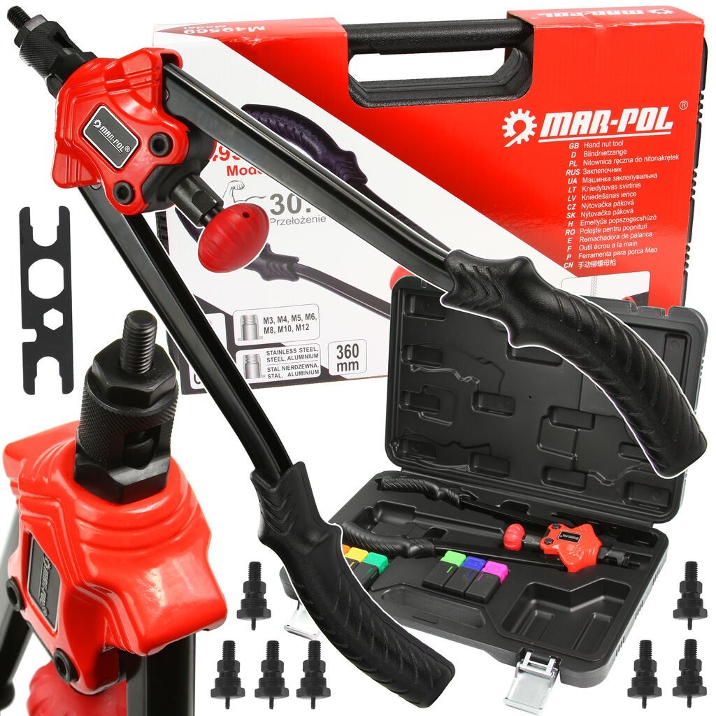 REMACHADORA DE TUERCAS DE PALANCA 7 CABEZALES M3-M12 360MM