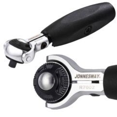 Mini carraca con cabezal giratorio mango en T 3/8' 72 dientes Jonnesway