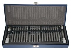 JUEGO TORX T20-T80 HEX 4-12 XZN M5-M12 ASTA 44 uds.