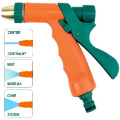 ROCIADOR DE AGUA LATON PISTOLA DE JARDIN AJUSTE 3 FUNCIONES