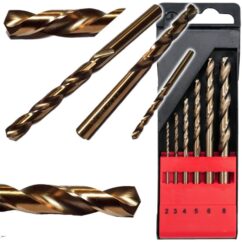 BROCAS DE COBALTO PARA METAL 2-8mm JUEGO DE BROCAS CO-HSS 6PZS