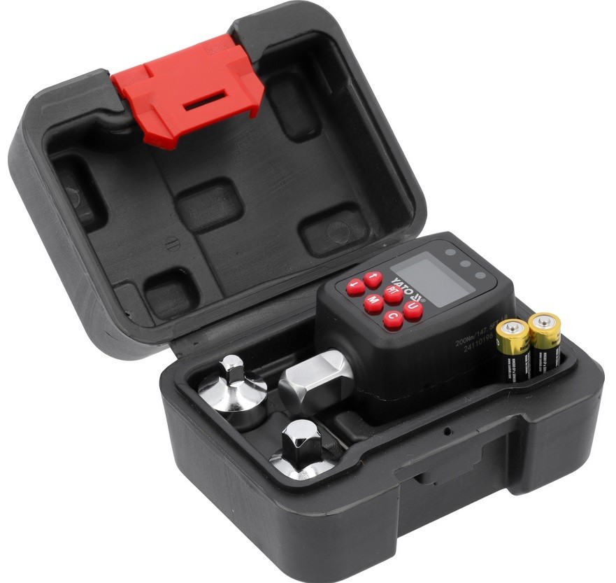 Adaptador de par electrónico 10-200NM 1/2'+1/4'+3/8' LCD - Imagen 10