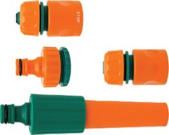 Aspersor + conectores 1/2' + conexión grifo 3/4'-1' Juego de 4 uds. FLO