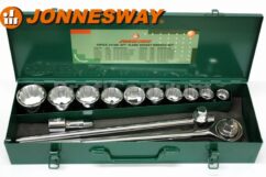 LLAVES DE VASO 22-50mm 3/4' 12 ANGULARES JUEGO 14 uds. JONNESWAY