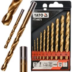 Brocas para metal Tytan HSS-TiN 1-10mm Juego de brocas 10uds.