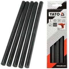 Pegamento caliente 11x200mm termofusible 5 uds. Negro, cartuchos de pistola