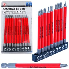 Puntas planas magnéticas Torx 110 mm 10 uds. 1/4', BGS-Alemania