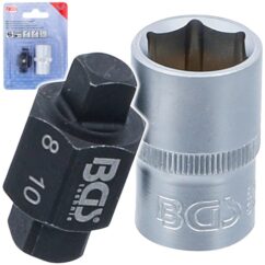 Vaso para tapones de aceite, cuadrado 8+10 mm. Ford Renault Volvo...