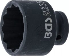 Vaso de impacto de 35 mm y 12 puntos. 1/2' CR-Mo, BGS-Alemania