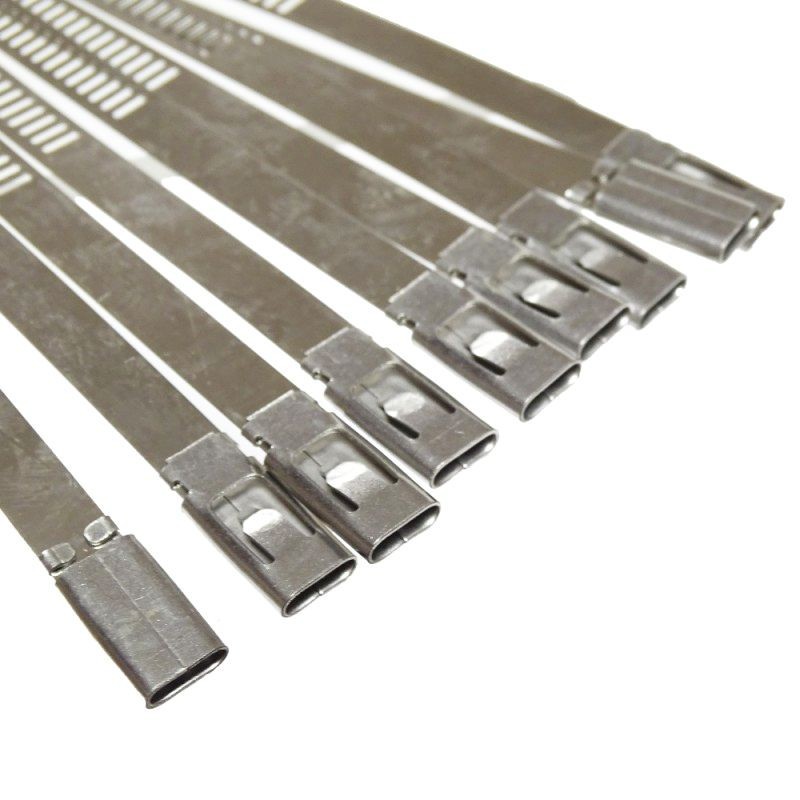 Abrazaderas para tapajuntas 7x200mm acero inoxidable, 10 uds. Juego de abrazaderas - Imagen 4