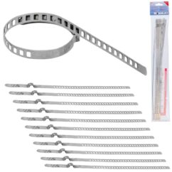 Abrazaderas para cubrejuntas 7mm 50-120mm 10 uds. Juego de abrazaderas de acero inoxidable.