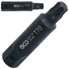 Llave de impacto Torx T70 con chavetero CR-Mo, 100 mm BGS-Alemania