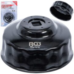 Llave de tubo para filtro de aceite de 15 puntas. 74-76 mm Audi, Ford, Mercedes, Opel, VW
