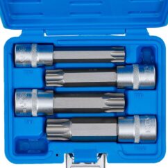 Torx Torx con llaves de agujero T70-T100 1/2' Juego de 4 piezas.