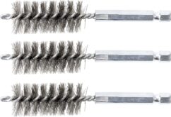 Cepillos de alambre de acero 3 uds. 15mm para taladro, BGS-Alemania