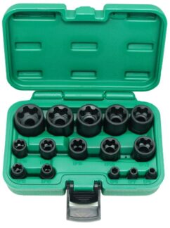 Vasos E-TORX PLUS EP6-EP32 15 uds. Juego de vasos Jonesway de 1/4', 3/8' y 1/2'