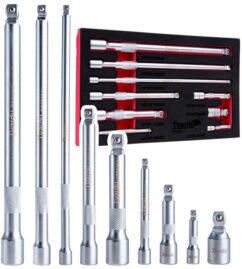 Extensiones de columpio Juego de extensiones 1/4' 3/8' 1/2' CrV 9 uds. Insertar
