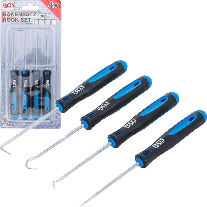 Ganchos ganchos de montaje 4 uds. brochetas de acero inoxidable, BGS-Alemania