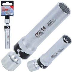 Llave para bujías Vaso 14mm BMW MINI articulación de 12 puntos. 100 mm, BGS-Alemania
